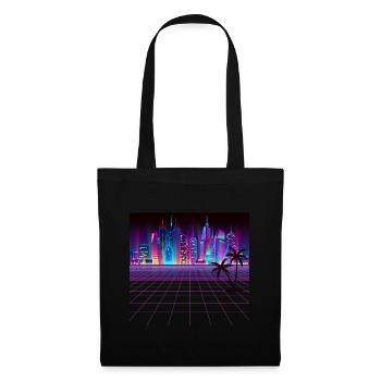 Ma ville la nuit - Sac en tissu - noir - Devant
