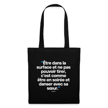 Citation célèbre footballeur - Sac en tissu - noir - Devant