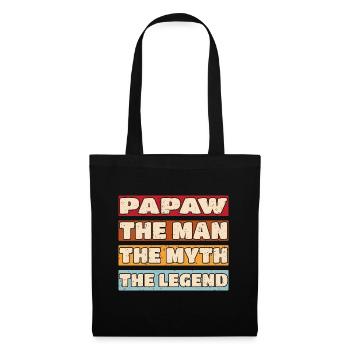 Papa Grand-père disant Papaw L’homme Le mythe La légende - Sac en tissu - noir - Devant
