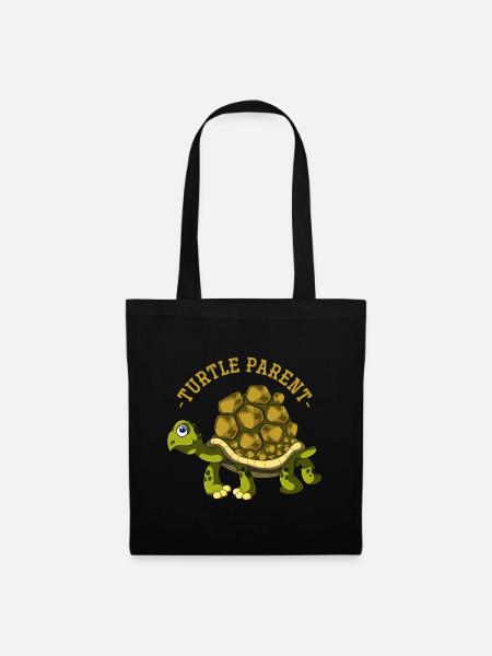 Haustier Geschenk Tiermotiv Schildkröte - Stoffbeutel - Schwarz
