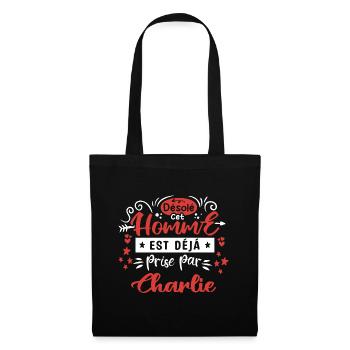 Cadeau Homme déja pris par Charlie - Sac en tissu - noir - Devant