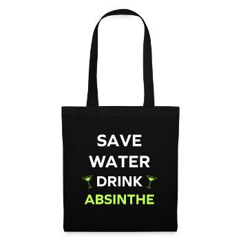 Save water drink absinthe - Tote Bag - black - Front