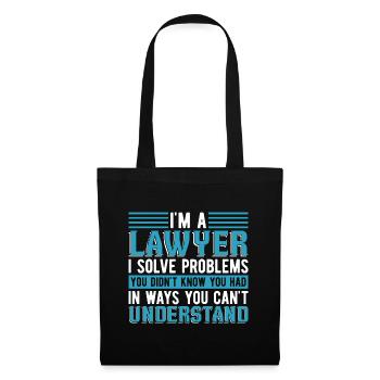 Je résous des problèmes Droit Cadeau Drôle Avocat - Sac en tissu - noir - Devant