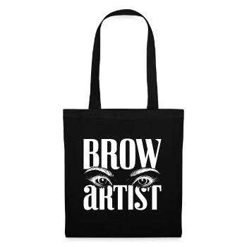 Sourcils Esthéticienne Cadeau Sourcils Artiste - Sac en tissu - noir - Devant
