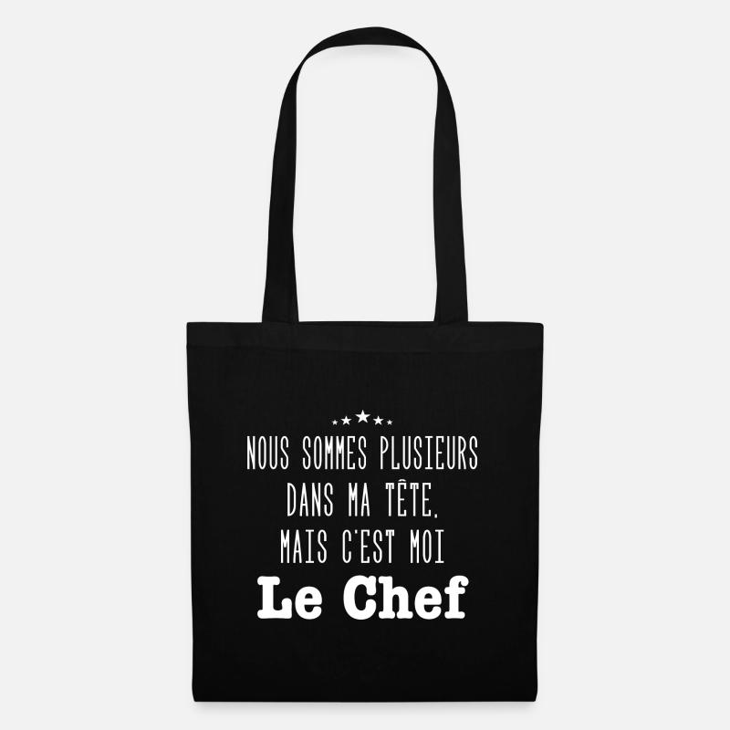 c'est moi le chef - Sac en tissu - noir