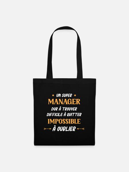 Super manager - Sac en tissu - noir