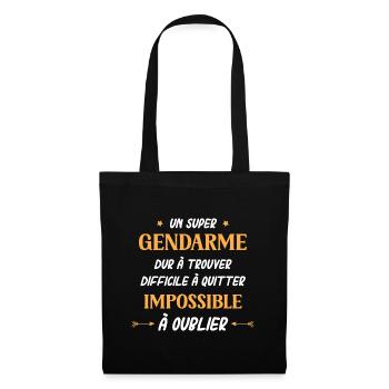 Super gendarme - Sac en tissu - noir - Devant