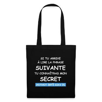 Je vais être tonton - Sac en tissu - noir - Devant