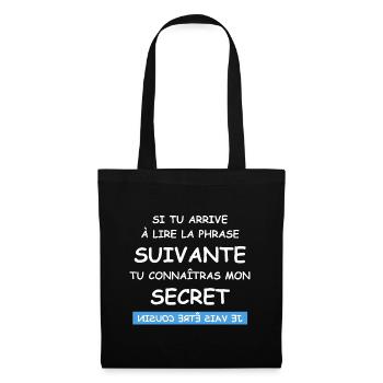 Je vais être cousin - Sac en tissu - noir - Devant