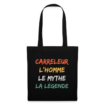 carreleur - Sac en tissu - noir - Devant