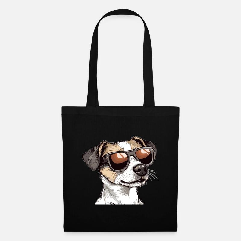Lustiger Jack Russell Terrier Hund - Stoffbeutel - Schwarz