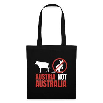Austria Not Australia Kangaroos Funny Pun - Stoffbeutel - Schwarz - Vorne