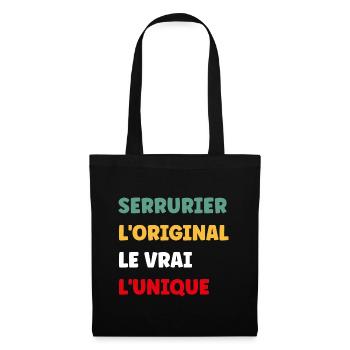 Serrurier - Sac en tissu - noir - Devant