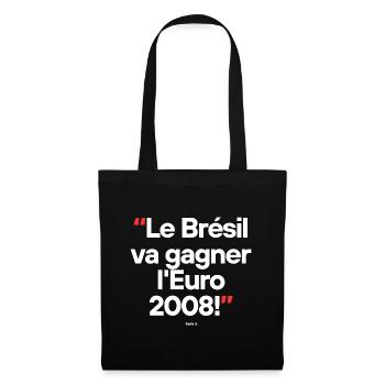 Citation célèbre footballeur - Sac en tissu - noir - Devant