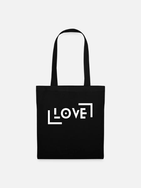 Love - Stoffbeutel - Schwarz
