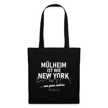 Mülheim ist wie New York - Stoffbeutel - Schwarz - Vorne