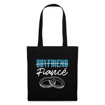 boyfriend, partner, fiancé, gift, engagement - Tote Bag - black - Front