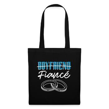Fiancé, Partner, Boyfriend, Gift, Engagement - Tote Bag - black - Front