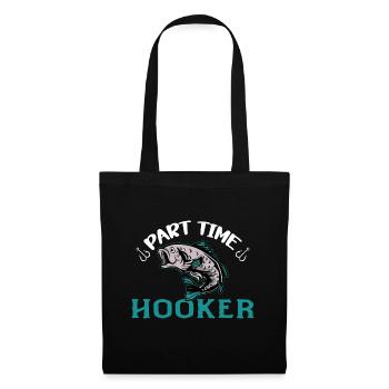 Pêcheur pêcheur pêche pêche idée cadeau humour - Sac en tissu - noir - Devant