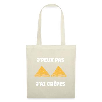 Crêpes Bretagne humour crêpe - Sac en tissu - nature - Devant
