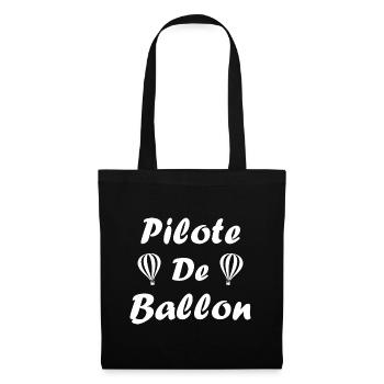 Humour Montgolfière - Sac en tissu - noir - Devant