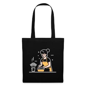 Humour faire le ménage - Sac en tissu - noir - Devant