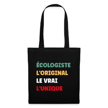 Humour écologiste - Sac en tissu - noir - Devant