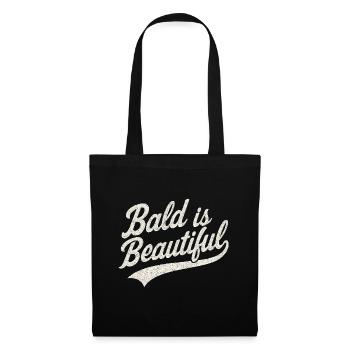 Männer Glatze Geschenkidee Bald Is Beautiful - Stoffbeutel - Schwarz - Vorne