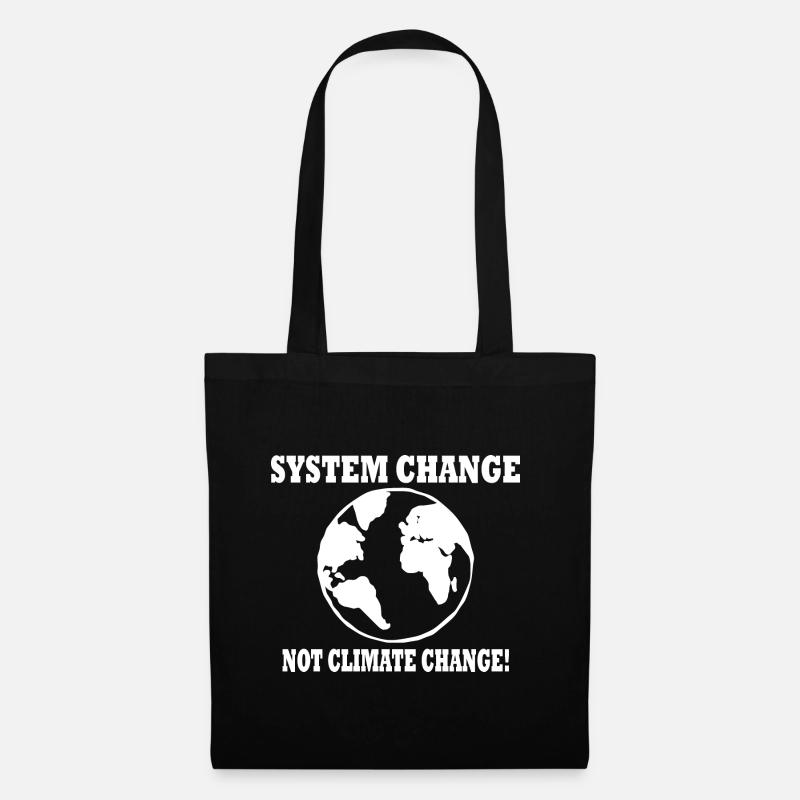system change not climate change - Stoffbeutel - Schwarz