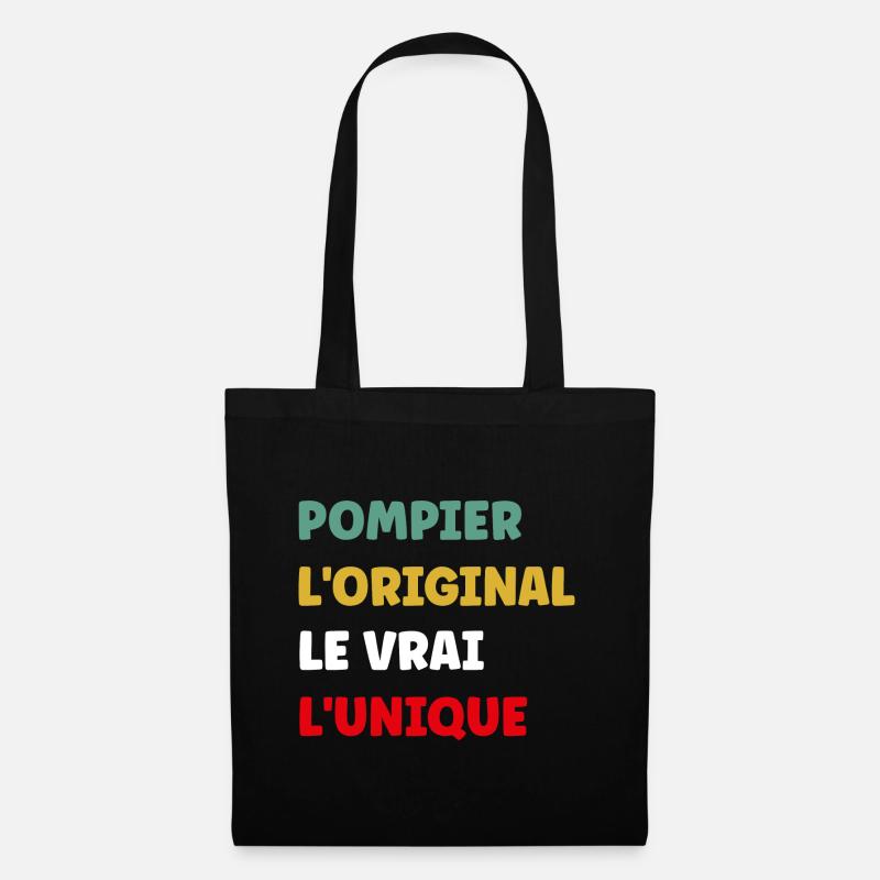 pompier - Sac en tissu - noir