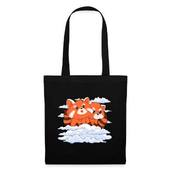 Cute Zoo Animal Gift Clouds Red Panda - Tote Bag - black - Front
