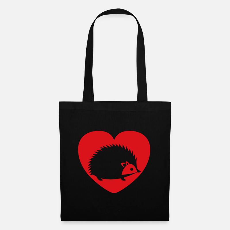 Hérisson - Sac en tissu - noir
