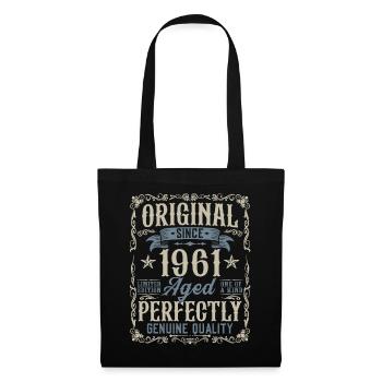 Born in 1961 Original Vintage Birthday - Tote Bag - black - Front