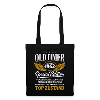 Oldtimer Baujahr 1962 Geburtsjahr Geburtstag - Stoffbeutel - Schwarz - Vorne