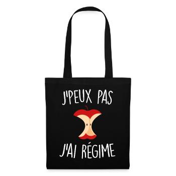 J'peux pas j'ai régime - Sac en tissu - noir - Devant