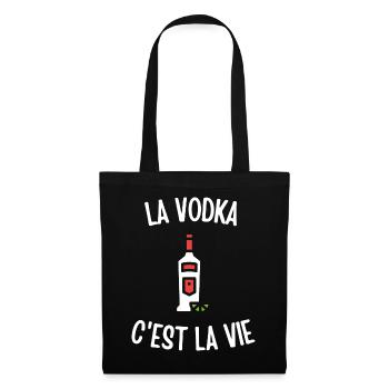 La vodka c'est la vie - Sac en tissu - noir - Devant