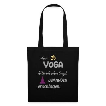 Yoga Meditation Namaste Om Chakra Yoga Spruch - Stoffbeutel - Schwarz - Vorne