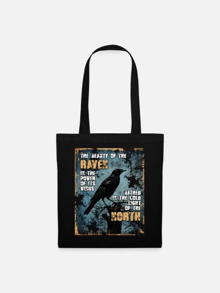 Raven – Odin's mythological black bird - Tote Bag - black