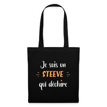 Je suis un steeve - Sac en tissu - noir - Devant