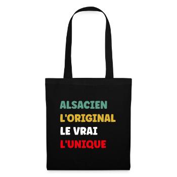 alsacien - Sac en tissu - noir - Devant