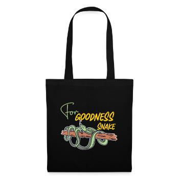 Serpent Cadeau Reptilie - Sac en tissu - noir - Devant