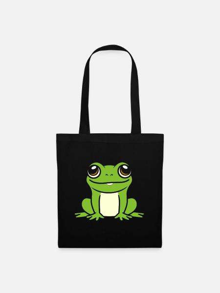 Kleiner Frosch - Stoffbeutel - Schwarz