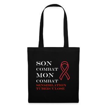 Sensibilisation à la tuberculose - Sac en tissu - noir - Devant