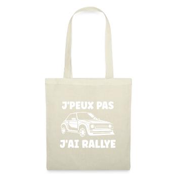 Humour pilote de rallye - Sac en tissu - nature - Devant