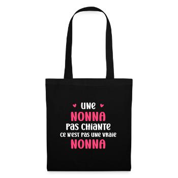 Une Nonna pas chiante ce n'est pas un vraie Nonna - Sac en tissu - noir - Devant