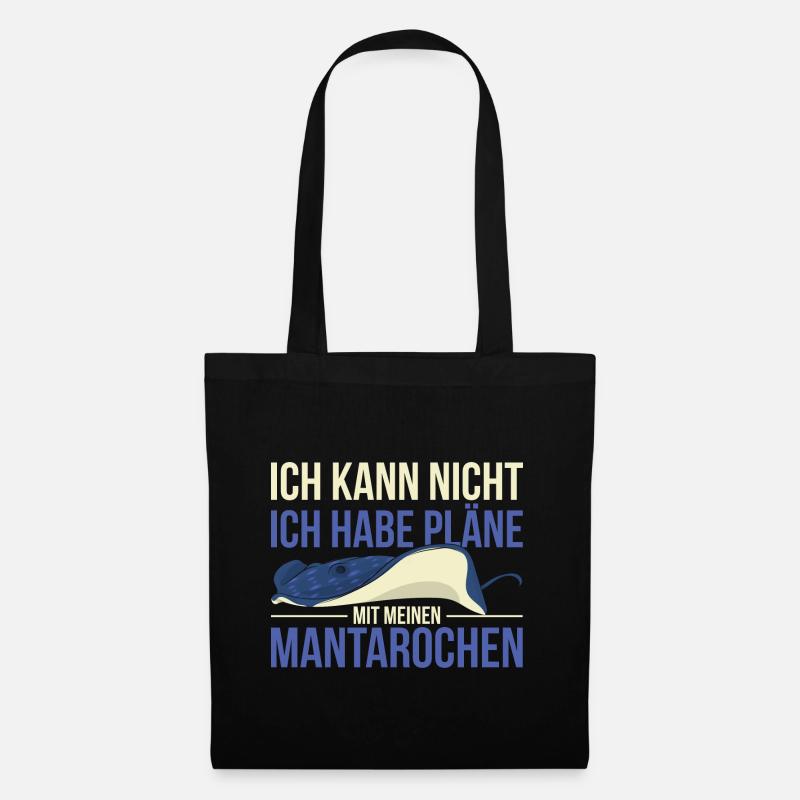 Ozean Tier Rochen Geschenk Lustiges Mantarochen - Stoffbeutel - Schwarz