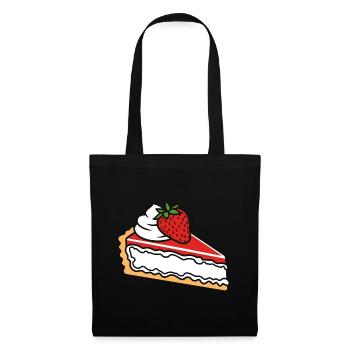 Tarte aux fraises - Sac en tissu - noir - Devant