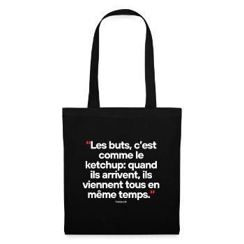 Citation célèbre footballeur - Sac en tissu - noir - Devant