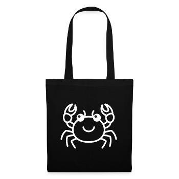 Crabe - Sac en tissu - noir - Devant