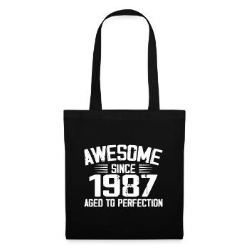 Vintage 1987 Cadeau 37e Anniversaire 1987 - Sac en tissu - noir - Devant